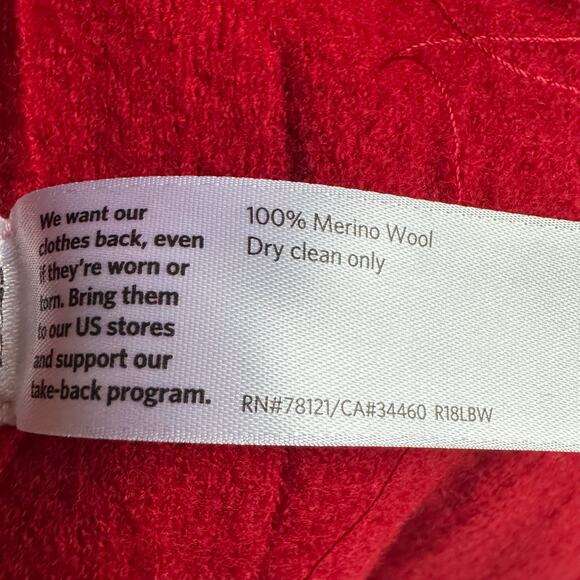 Eileen Fisher Boxy Wool Cardigan Sweater Red Petite - Picture 8 of 8